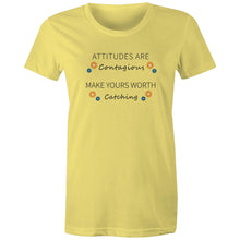 Load image into Gallery viewer, Attitudes - Women&#39;s Maple Tee
